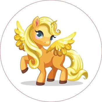 Jedlá dekorace na dort Jednorožec jedlý papír č10