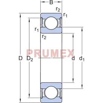 SKF 61910-2RS1/W64 kuličkové ložisko