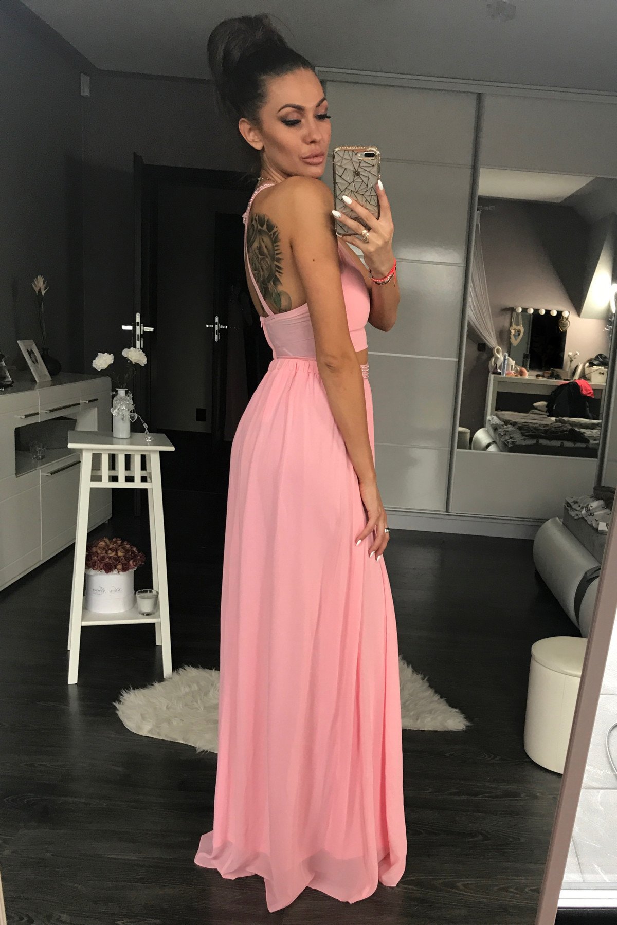 Pink Boom Pink Boom Dámské plesové dlouhé šaty růžové, L od 1 124 Kč - Zbozi.cz
