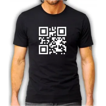 Pánské tričko pánské tričko QR kód láska M Bílá