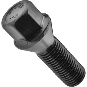 Šroubek na kolo Černý Šroub na disk M14x1,5 28 mm Kužel