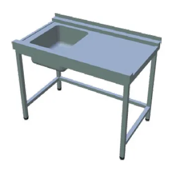 Myčka nádobí C GASTRO KSMD-P(L) VSTUPNÍ STŮL K MYČCE 1500x700x900 se dřezem (1400x700x850)