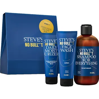 Kosmetická sada Steve´s Fresh Face All Day Box - Dárková sada pro muže na péči o obličej, vlasy i vousy