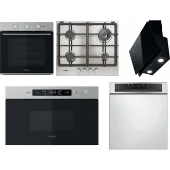 Set domácích spotřebičů WHIRLPOOL OMK38HU0X + WHIRLPOOL TGML 661 IX R + WHIRLPOOL WHVP 65F LM K + WHIRLPOOL MBNA910X + WHIRLPOOL WBC 3C34 PF X