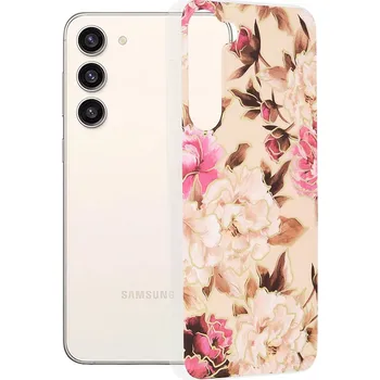 Pouzdro na mobilní telefon Kryt Samsung Galaxy S23 Plus Techsuit - Marble Series - Mary Berry Nude