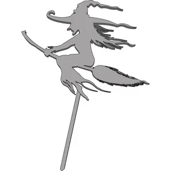 Čarodějnice - plastový zápich - Zelená