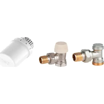 Honeywell Resideo termostatický set s připojením na potrubí vnějším závitem, rohový, 1/2", VTL3036ES15