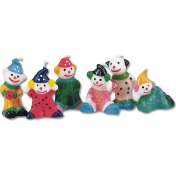 Dortová svíčka Klauni 6 ks dortové svíčky