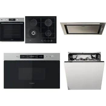 Set domácích spotřebičů WHIRLPOOL OMSK58RU1SX + WHIRLPOOL GOFL 629/NB1 + WHIRLPOOL WCT3 64 FLB X + WHIRLPOOL MBNA910X + WHIRLPOOL WIO 3T133 PE 6.5