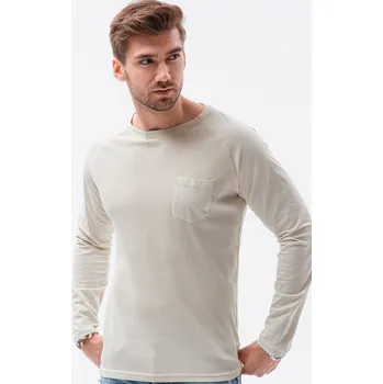Pánské tričko Ombre Clothing Nicolás  L137 ecru XXL