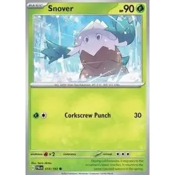 Sběratelská karetní hra Pokémon karta Snover 010/193 - Paldea Evolved