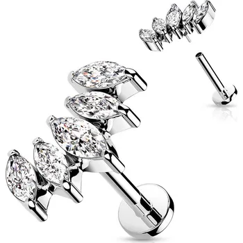 Piercing Šperky4U Labreta / cartilage piercing - LB0041ST-1208