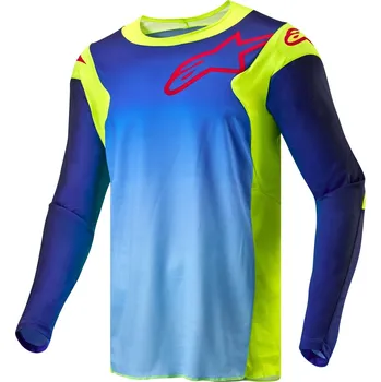 Moto dres Dres racer hoen, alpinestars (žlutá fluo/modrá/červená, vel. xl)