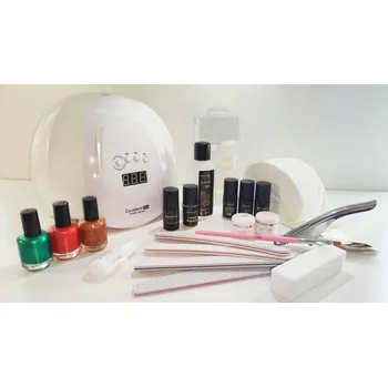 UV lampa na nehty Nehtyprofi - startovací sada na gelové nehty - Duální UV/LED lampu na nehty X5 MAX 180W - sada - bílá