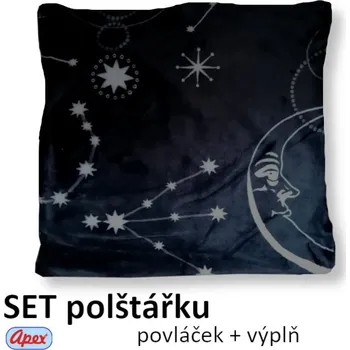 Povlak na polštářek Apex® model MICRODREAM Povláček na polštářek Apex Mikroplyš Flanel – La Luna - Povláček na polštářek