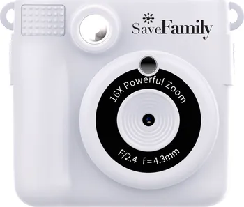 Analogový fotoaparát SaveFamily Instant Camera for Kids bílý