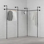 Walteco DARIO III CORNER - Šatní sestava Rusticline, montáž do stěny, 2220x1110x2300mm