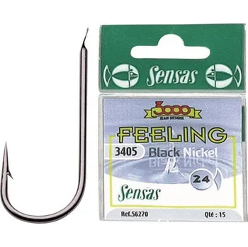 Rybářský háček 15ks - Háček Sensas Feeling 3405 Black Velikost 18