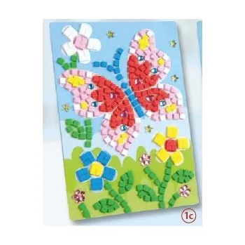 Mozaiková sada Mozaika z mechové gumy 405 dílů - motýl