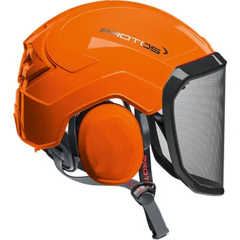 Pracovní přilba Arboristická přilba PROTOS® Arborist F39 oranžová (Profesionální arboristická pracovní přilba Protos ARBORIST je určena pro v práce s motorovou pilou, pro stromolezce a arboristy.)