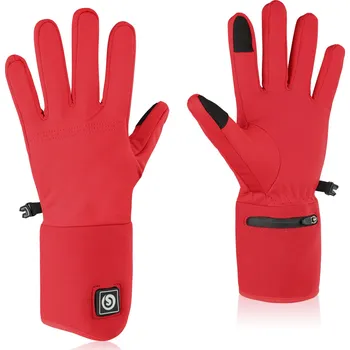Rukavice Bezdoteku Vyhřívané rukavice na procházky unisex červené Savior vel. XS/S