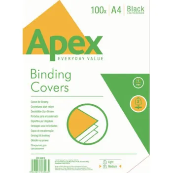 Fellowes APEX - koženkové obaly Medium A4 černé, 100 ks (6501001)