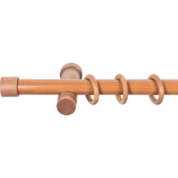 Garnýž Jednoduchá garnýž sada TAPPO dřevěná Ø 28 mm 160 cm třešeň