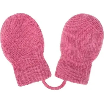 Rukavice Rukavice kojenecké bez palečku zimní slabší - JEDNOVRSTVÝ ÚPLET tmavě růžové - vel.0-4měs.