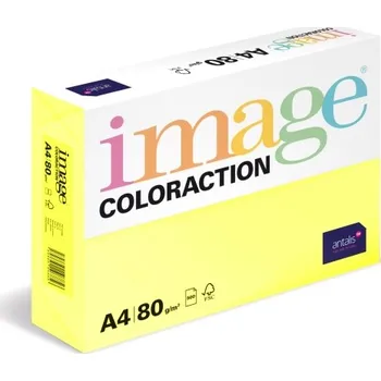Papír pro tiskárny Barevný xerografický papír Image Coloraction 80 g / A4, citrónově žlutá, balení 100 archů