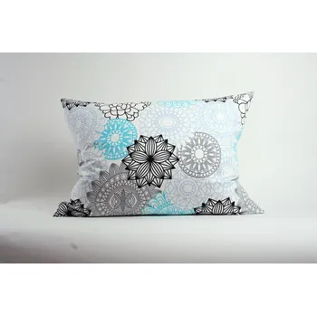 Povlečení Povlak na polštář 70x90 - krep, tyrkysové mandaly