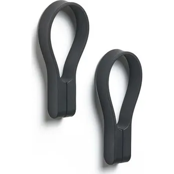 Poutko na ručník LOOP magnet 2 ks Black, černé - ZONE DENMARK (LOOP Magnetické poutko na ručník 2 ks, černé - ZONE DENMARK)