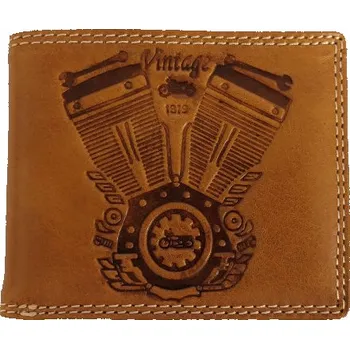 Peněženka Kožená peněženka MOTORCYCLES CAMEL