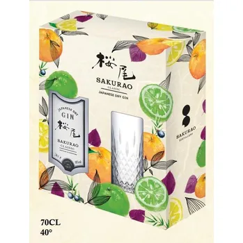 Gin Sakurao japonský gin 0,7l 40% +1 sklo