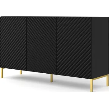 Komoda ARTBm Komoda SURF 150 | 3D Provedení: Černý mat / zlaté nohy