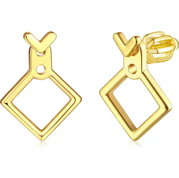 Náušnice Olivie Stříbrné geometrické náušnice GOLD 8037 Ag 925; ≤2,2 g.