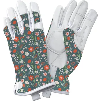 Rukavice Kožené rukavice Premium (luční květy)-dámské-S