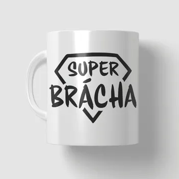 Hrnek - Super brácha černý nápis