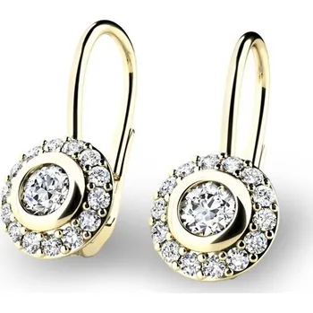 Náušnice Dámské náušnice žluté zlato 585/1000 zirkon 10821-ZL-ZIR