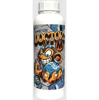Hnojivo Monkey Doctor M 1L (Doctor M od Monkey Soil je biostimulant bohatý na aminokyseliny a oligopeptidy nezbytné pro růst rostlin a dodává prospěšné půdní mikroorganismy během celého růstového cyklu. Speciálně navržený pro rané fáze pěstování, chrání rostlinu)