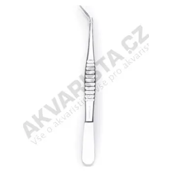 AKVARISTA.cz Pinzeta pro aquascaping, nerezová lomená 16 cm