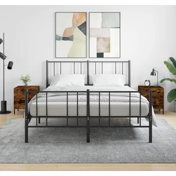 Ložnice vidaXL Noční stolky 2 ks 40 x 35 x 47,5 cm kompozitní dřevo [827335] Barva: kouřový dub