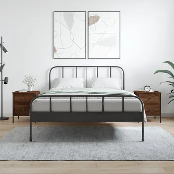 Noční stolek vidaXL Noční stolky 2 ks 40 x 42 x 50 cm kompozitní dřevo [825984] Barva: hnědý dub