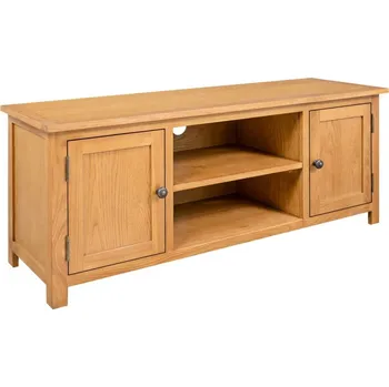 Televizní stolek vidaXL TV stolek 110 x 35 x 44 cm masivní dubové dřevo [327434]