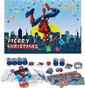 Karton P+P Adventní kalendář Spider-Man modrý