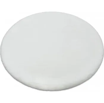 Koberec Kulatý koberec králičí kožešina - imitace - bílý Rozměr koberce: kruh 80 cm