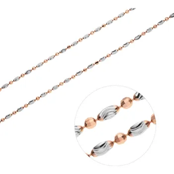 Řetízek Bealio BEALIO Stříbrný náhrdelník 1+1 MĚSÍČNÍ brus ROSE Délka řetízku: 45 cm 03-05273-1709