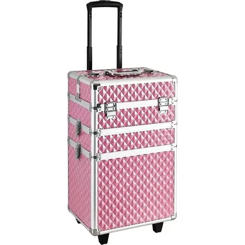 Kosmetický kufr APT CA19 třídílný kosmetický kufřík, růžový
