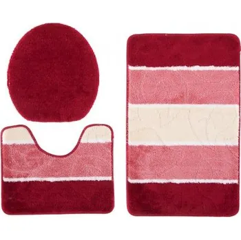 Koberec Sada koupelnových koberečků MULTI C5019A červený list