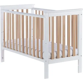 Dětská postýlka Drewex Dětská postýlka LEO 120x60 cm se spouštěcí bočnicí bílá/buková