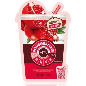 Pleťová maska MEDIHEAL Vita Mask Pomegranate hydratační plátýnková maska s kolagenem 20 ml